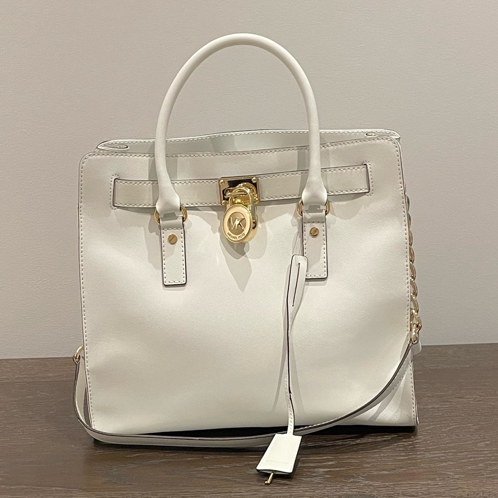 New! Michael Kors White Bag